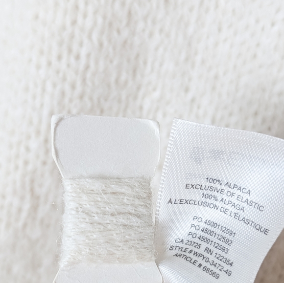 ARITZIA BABATON Day Off Turtleneck Sweater Alpaca Wool White XS - Picture 12 of 14